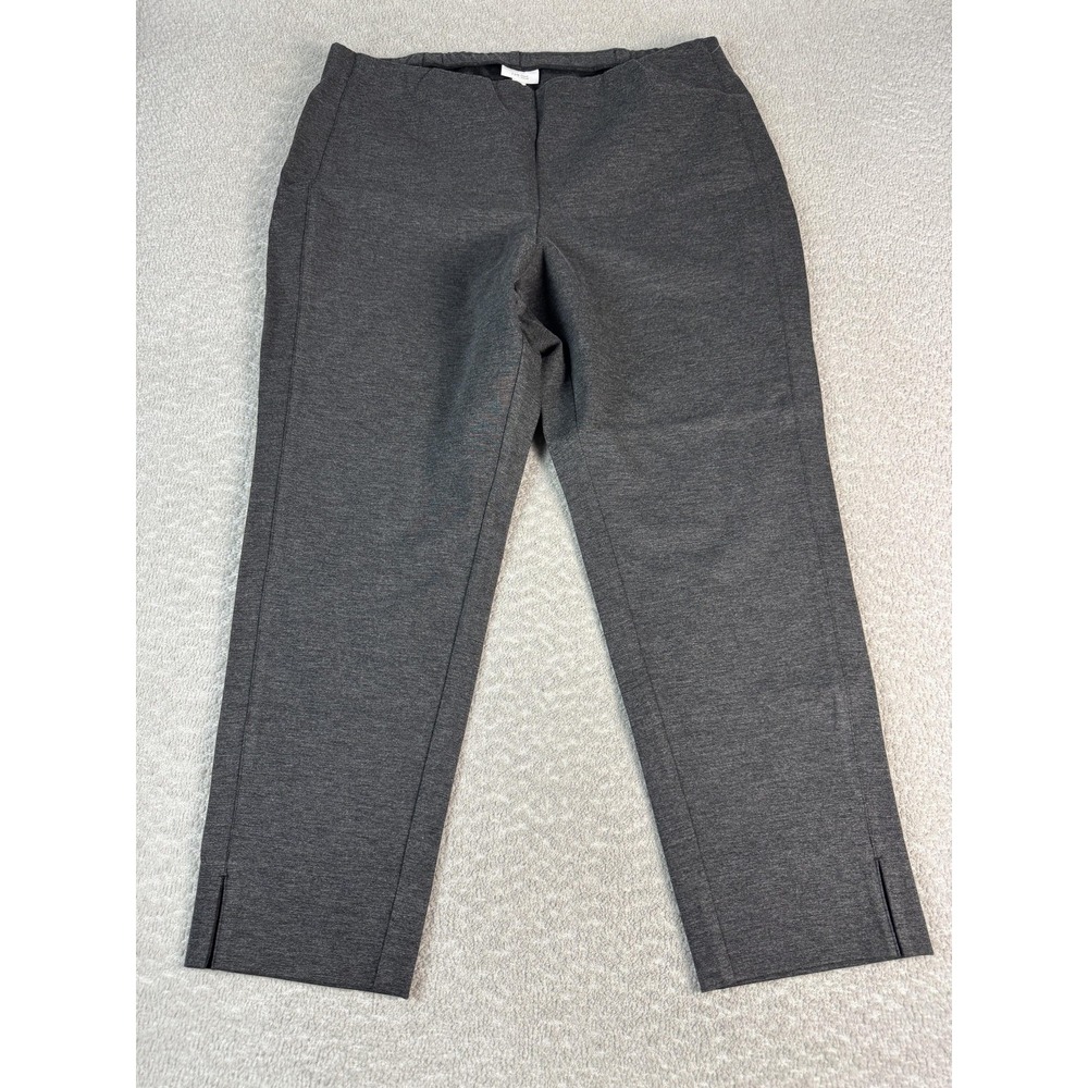J. Jill Pants Womens XL Petite Gray Ponte Slim Leg Pull On Stretch Career‎ Ankle